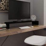vidaXL TV台/モニターライザー ガラス製 ブラック 100x30x13 cm家具 AVラック・テレビ台(代引不可)
