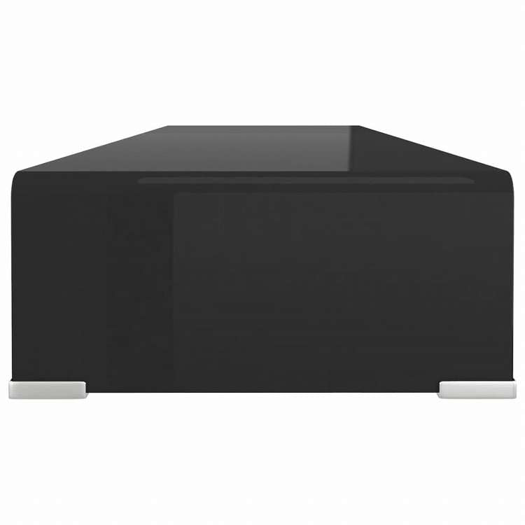 vidaXL TV台/モニターライザー ガラス製 ブラック 100x30x13 cm家具 AVラック・テレビ台(代引不可)