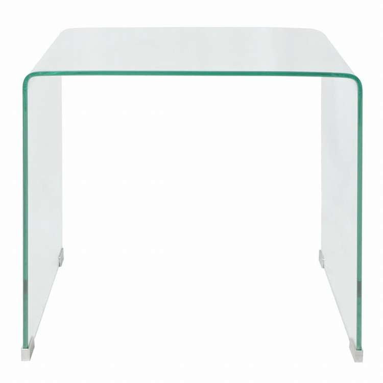 vidaXL コーヒーテーブル 49.5x50x45cm 強化ガラス製 クリア家具 テーブル アクセントテーブル コーヒーテーブル(代引不可)
