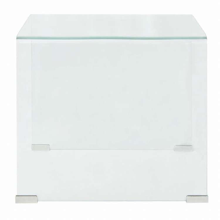 vidaXL コーヒーテーブル 49.5x50x45cm 強化ガラス製 クリア家具 テーブル アクセントテーブル コーヒーテーブル(代引不可)