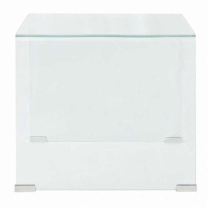 vidaXL コーヒーテーブル 49.5x50x45cm 強化ガラス製 クリア家具 テーブル アクセントテーブル コーヒーテーブル(代引不可)