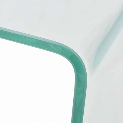 vidaXL コーヒーテーブル 49.5x50x45cm 強化ガラス製 クリア家具 テーブル アクセントテーブル コーヒーテーブル(代引不可)