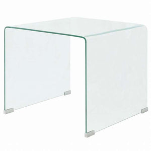 vidaXL コーヒーテーブル 49.5x50x45cm 強化ガラス製 クリア家具 テーブル アクセントテーブル コーヒーテーブル(代引不可)