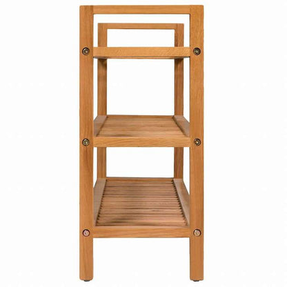 vidaXL シューズラック 棚3点付き 100x27x60cm オーク無垢材ホーム&ガーデン 家事用品 収納&オーガナイザー 衣類・ワードローブ収納 シューズラック・整理収納(代引不可)