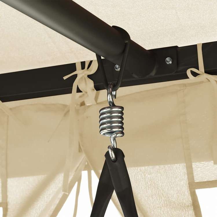 vidaXL ガゼボスイングベンチ コンバーチブル クリームホワイトホーム&ガーデン 芝&ガーデン アウトドアリビング ポーチブランコ椅子用品ブランコ椅子(代引不可)