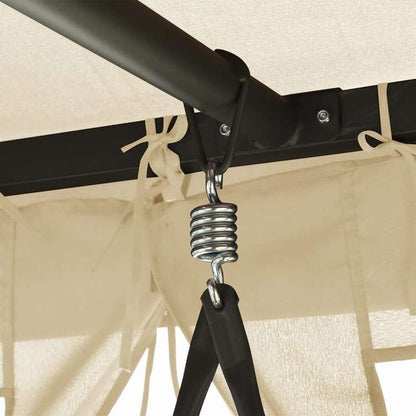 vidaXL ガゼボスイングベンチ コンバーチブル クリームホワイトホーム&ガーデン 芝&ガーデン アウトドアリビング ポーチブランコ椅子用品ブランコ椅子(代引不可)