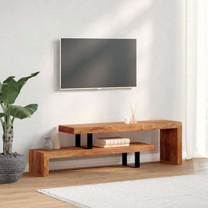 vidaXL TV台 アカシア無垢材家具 AVラック・テレビ台(代引不可)