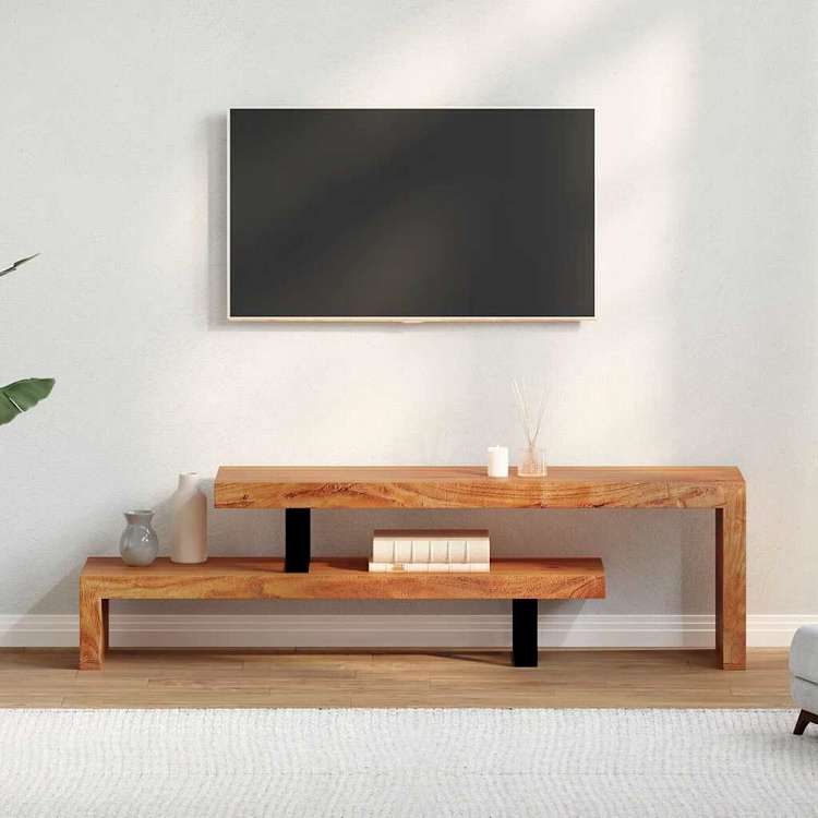 vidaXL TV台 アカシア無垢材家具 AVラック・テレビ台(代引不可)