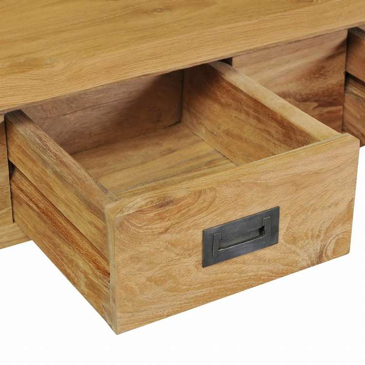 vidaXL コンソールテーブル 90x30x80cm チーク無垢材家具 テーブル アクセントテーブル エンドテーブル(代引不可)