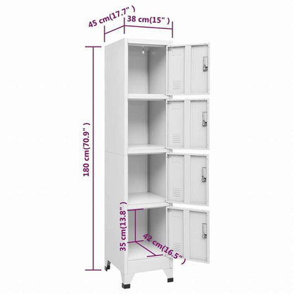 vidaXL ロッカーキャビネット 収納スペース4点付き 38x45x180cm家具 キャビネット&収納 収納キャビネット・ロッカー(代引不可)