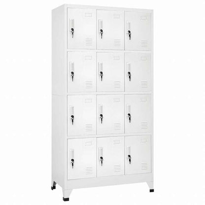 vidaXL ロッカーキャビネット 収納スペース12点付き 90x45x180cm家具 キャビネット&収納 収納キャビネット・ロッカー(代引不可)