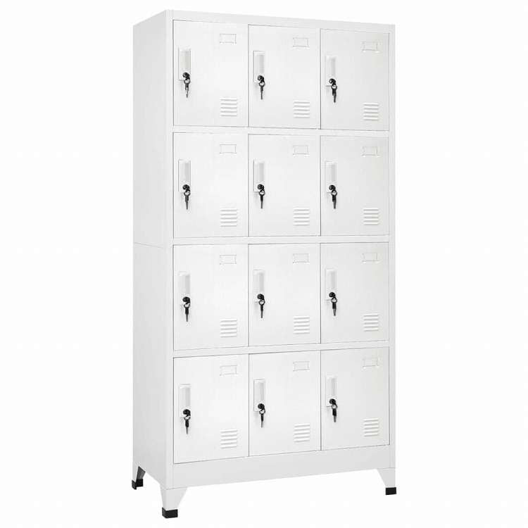 vidaXL ロッカーキャビネット 収納スペース12点付き 90x45x180cm家具 キャビネット&収納 収納キャビネット・ロッカー(代引不可)