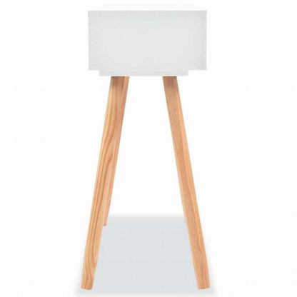 vidaXL コンソールテーブル パイン無垢材 80x30x72cm ホワイト家具 テーブル アクセントテーブル エンドテーブル(代引不可)