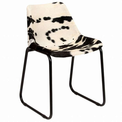 vidaXL ダイニングチェア 2点 本山羊革製家具 チェア キッチン・ダイニングルームチェア(代引不可)