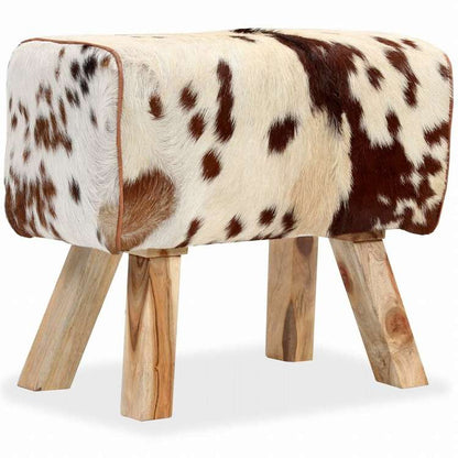 vidaXL スツール 本革製 60x30x50cm家具 ベンチ 倉庫・通路用ベンチ(代引不可)