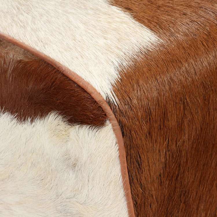 vidaXL スツール 本革製 60x30x50cm家具 ベンチ 倉庫・通路用ベンチ(代引不可)