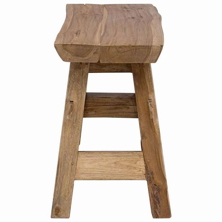 vidaXL ベンチ 混合再生木材&チーク無垢材 100x28x43cm家具 ベンチ 倉庫・通路用ベンチ(代引不可)