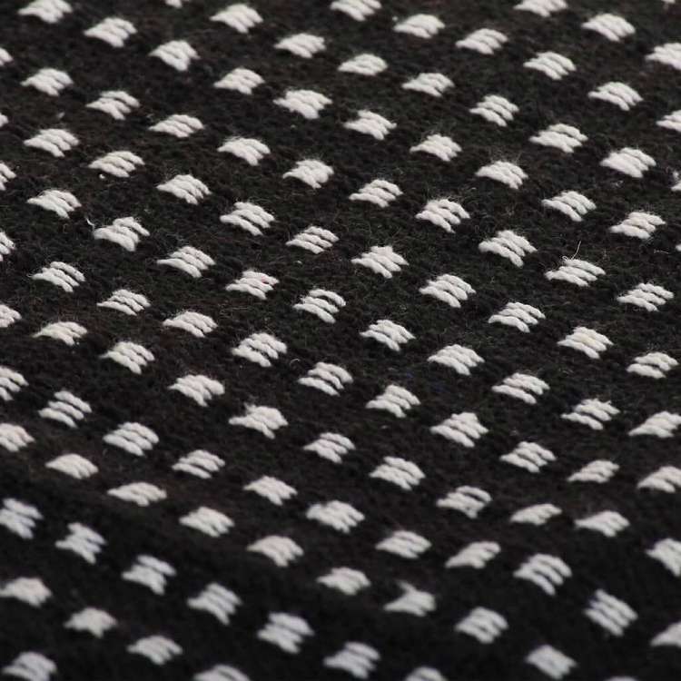 vidaXL スローケット コットン製 スクエア 125x150cm ブラックホーム&ガーデン リネン&ベッド ベッド ブランケット(代引不可)