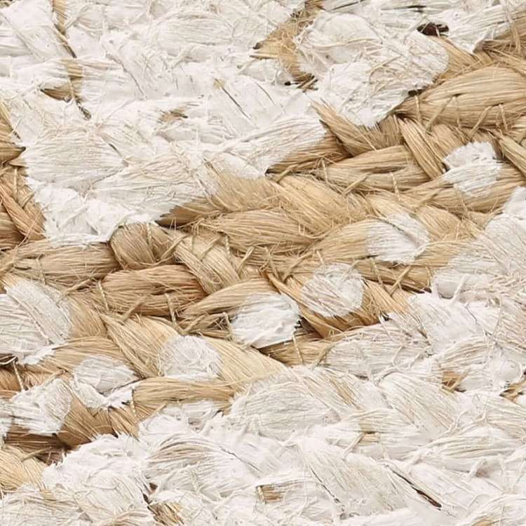 vidaXL エリアラグ ジュート素材 網状 丸型 柄付き 120cmホーム&ガーデン デコレーション ラグ(代引不可)