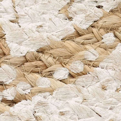 vidaXL エリアラグ ジュート素材 網状 丸型 柄付き 120cmホーム&ガーデン デコレーション ラグ(代引不可)