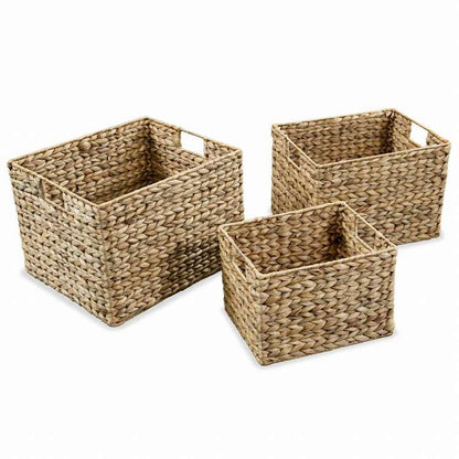 vidaXL 収納バスケット 3点セット ホテイアオイホーム&ガーデン 家事用品 収納&オーガナイザー 家庭用品収納ボックス(代引不可)