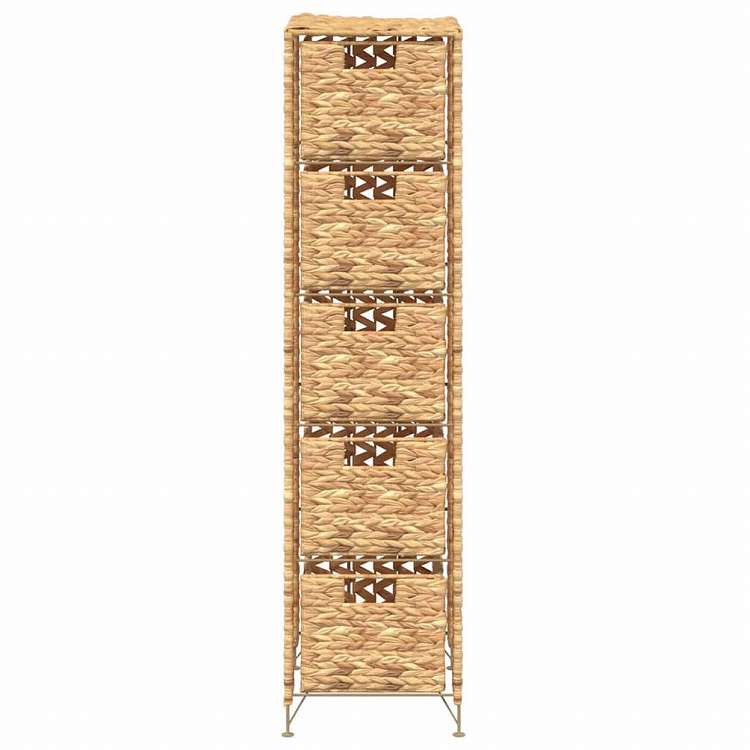 vidaXL 収納ユニット バスケット5点付き 25.5x37x100cm ホテイアオイ家具 キャビネット&収納 収納キャビネット・ロッカー(代引不可)