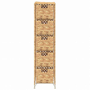 vidaXL 収納ユニット バスケット5点付き 25.5x37x100cm ホテイアオイ家具 キャビネット&収納 収納キャビネット・ロッカー(代引不可)
