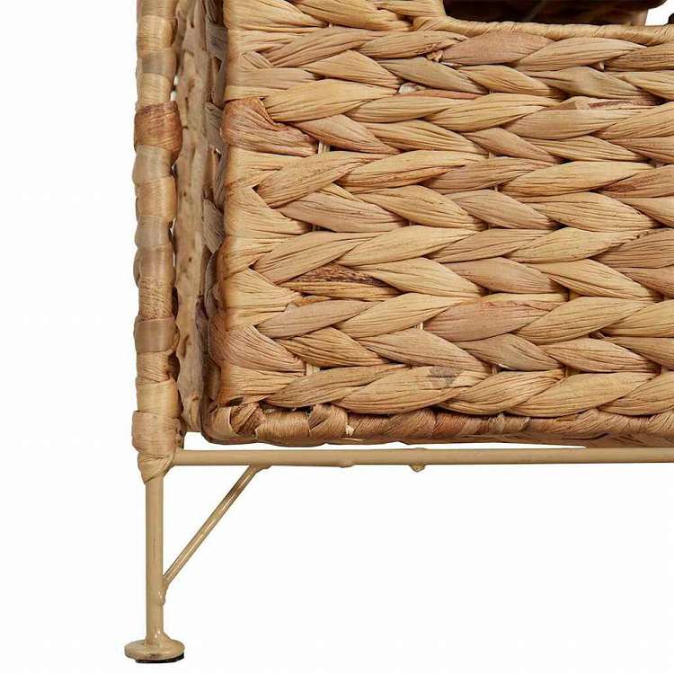 vidaXL 収納ユニット バスケット5点付き 25.5x37x100cm ホテイアオイ家具 キャビネット&収納 収納キャビネット・ロッカー(代引不可)