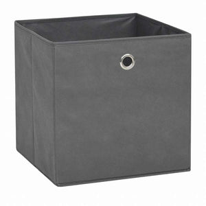 vidaXL 収納ボックス 10点 不織布 32x32x32cm グレーホーム&ガーデン 家事用品 収納&オーガナイザー 家庭用品収納ボックス(代引不可)