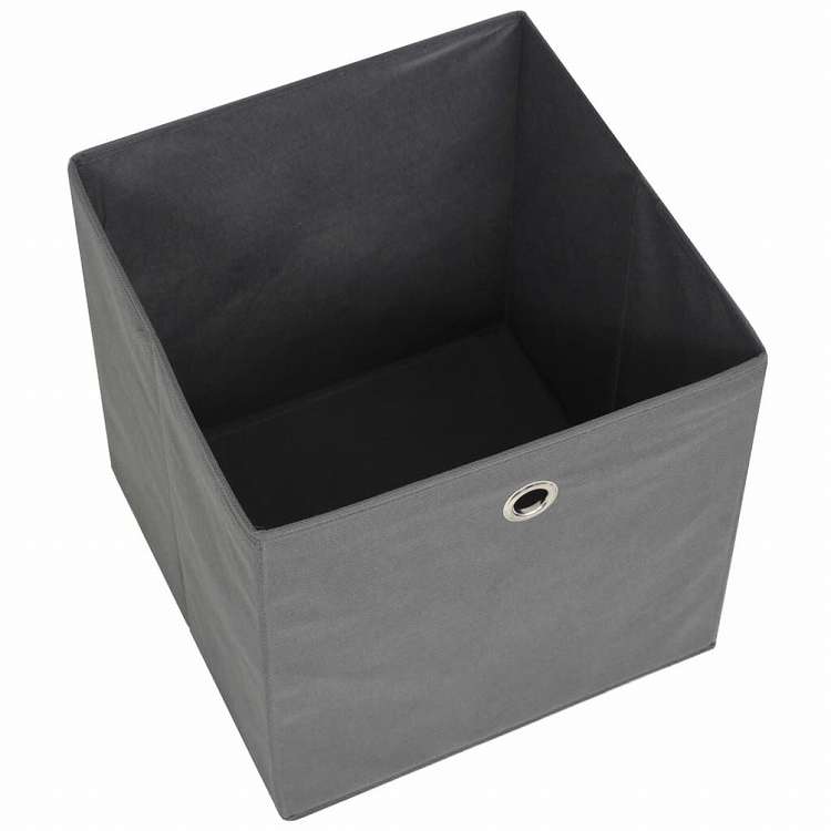 vidaXL 収納ボックス 10点 不織布 32x32x32cm グレーホーム&ガーデン 家事用品 収納&オーガナイザー 家庭用品収納ボックス(代引不可)