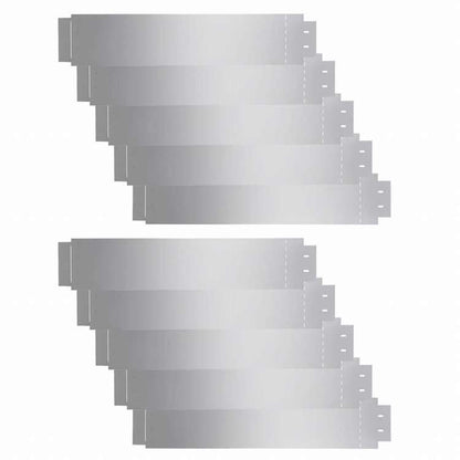 vidaXL 芝生フェンス 10点セット 亜鉛メッキ鋼製 100x20cmハードウェア フェンス&バリア 庭小道・縁(代引不可)