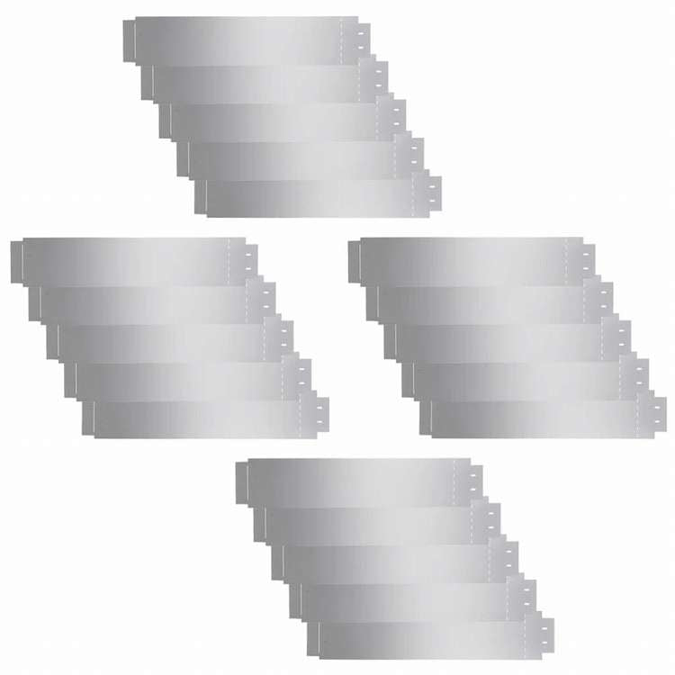 vidaXL 芝生フェンス 20点セット 亜鉛メッキ鋼製 100x20cmハードウェア フェンス&バリア 庭小道・縁(代引不可)