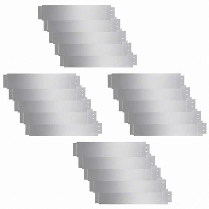 vidaXL 芝生フェンス 20点セット 亜鉛メッキ鋼製 100x20cmハードウェア フェンス&バリア 庭小道・縁(代引不可)