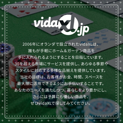 vidaXL 9人用折りたたみポーカーテーブル 3つ折り 楕円型 グリーン家具 テーブル ポーカー・ゲーム用テーブル(代引不可)