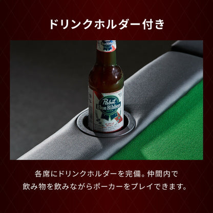 vidaXL 9人用折りたたみポーカーテーブル 3つ折り 楕円型 グリーン家具 テーブル ポーカー・ゲーム用テーブル(代引不可)