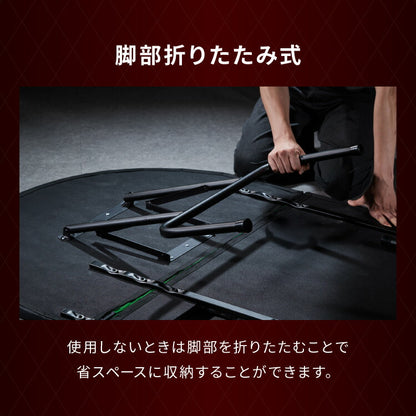 vidaXL 9人用折りたたみポーカーテーブル 3つ折り 楕円型 グリーン家具 テーブル ポーカー・ゲーム用テーブル(代引不可)