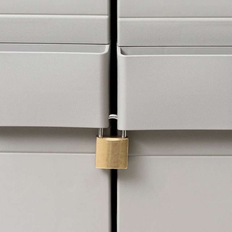 vidaXL ガーデン ストレージキャビネット 3段棚 黒色&灰色家具 キャビネット&収納 収納キャビネット・ロッカー(代引不可)