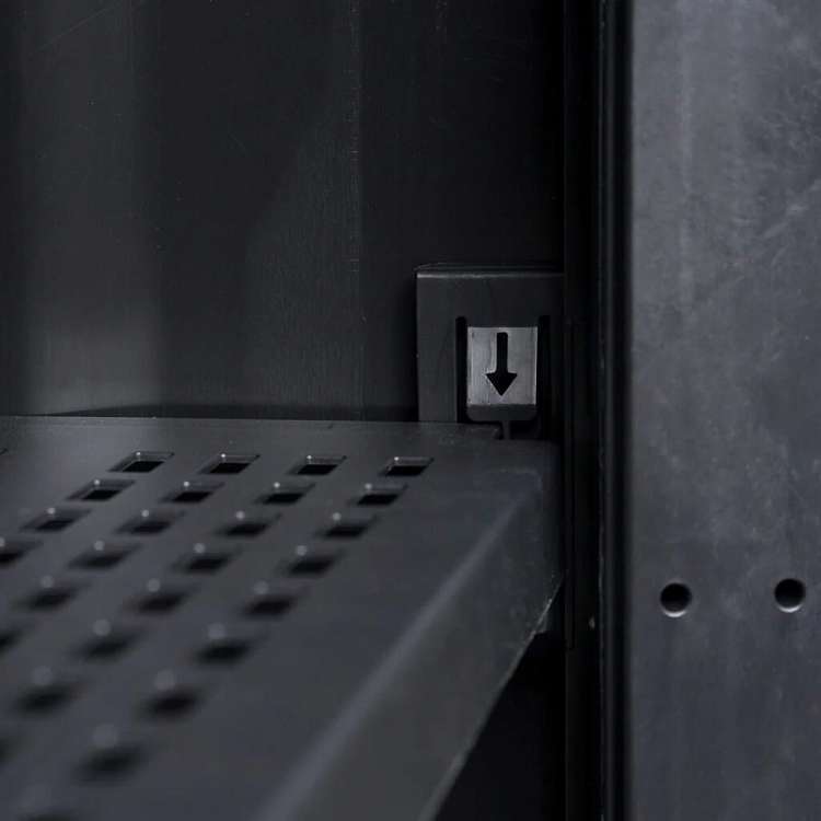 vidaXL ガーデン ストレージキャビネット 3段棚 黒色&灰色家具 キャビネット&収納 収納キャビネット・ロッカー(代引不可)