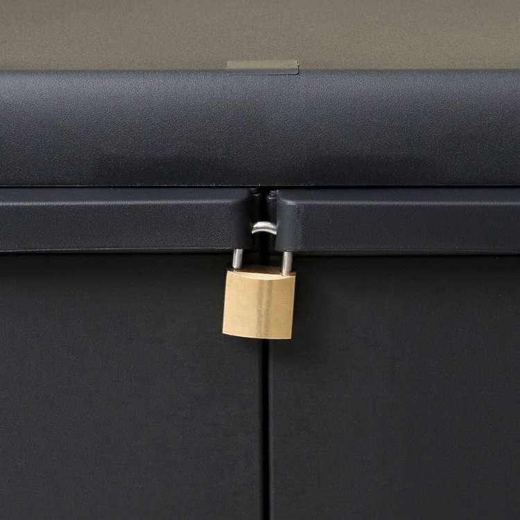 vidaXL ガーデン ストレージキャビネット 2段棚 黒色家具 キャビネット&収納 収納キャビネット・ロッカー(代引不可)