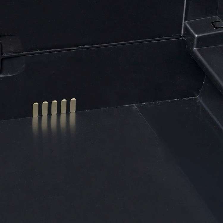 vidaXL ガーデン ストレージキャビネット 2段棚 黒色&灰色家具 キャビネット&収納 収納キャビネット・ロッカー(代引不可)