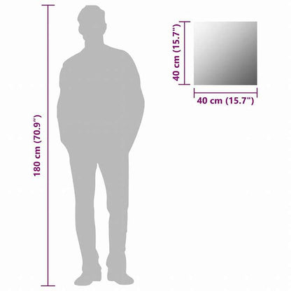 vidaXL ウォールミラー 40x40cm スクエア ガラス製ホーム&ガーデン デコレーション 鏡(代引不可)