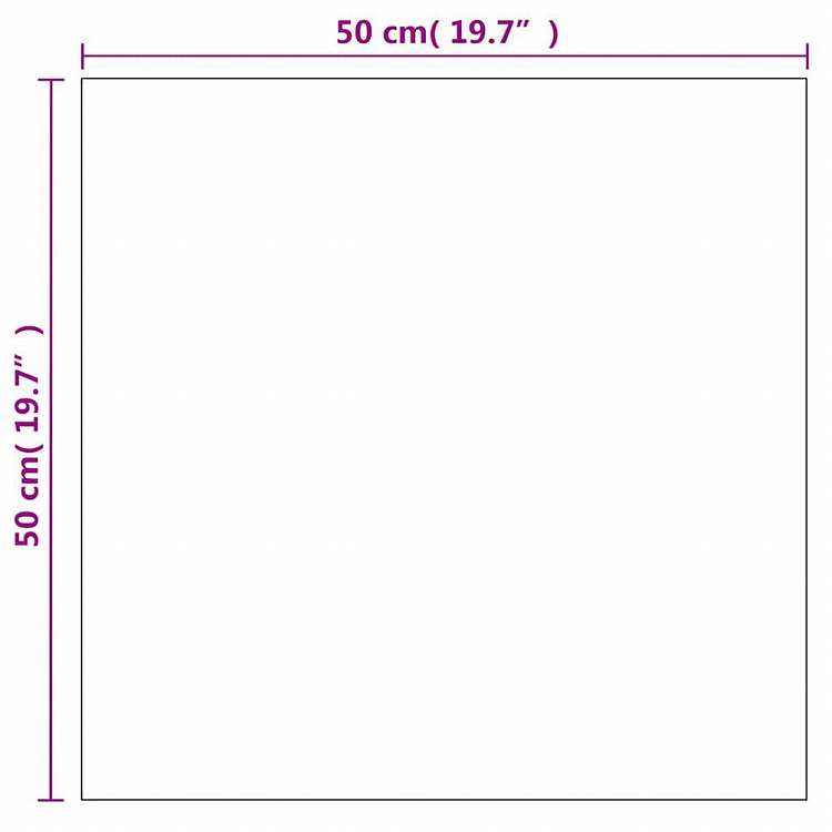 vidaXL ウォールミラー 50x50cm スクエア ガラス製ホーム&ガーデン デコレーション 鏡(代引不可)