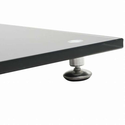 vidaXL スピーカースタンド 2点 強化ガラス製 柱2本デザイン ブラック電子機器 オーディオ オーディオアクセサリー スピーカーアクセサリ スピーカースタンド・マウント(代引不可)