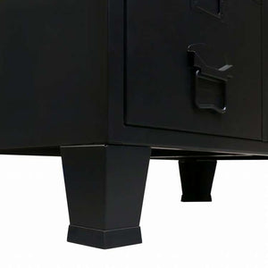 vidaXL 洋服ダンス 金属製 インダストリアル調 67x35x107cm ブラック家具 キャビネット&収納 戸棚・ワードローブ(代引不可)