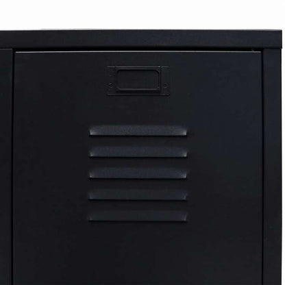 vidaXL 洋服ダンス 金属製 インダストリアル調 67x35x107cm ブラック家具 キャビネット&収納 戸棚・ワードローブ(代引不可)