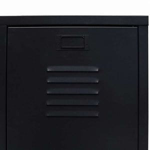 vidaXL 洋服ダンス 金属製 インダストリアル調 67x35x107cm ブラック家具 キャビネット&収納 戸棚・ワードローブ(代引不可)