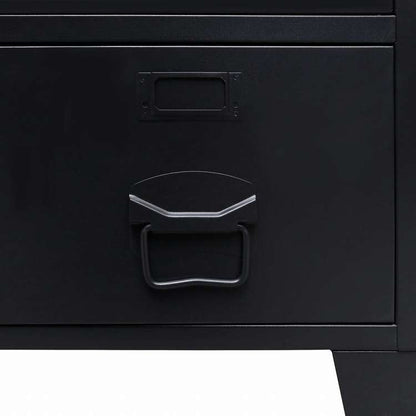 vidaXL 洋服ダンス 金属製 インダストリアル調 67x35x107cm ブラック家具 キャビネット&収納 戸棚・ワードローブ(代引不可)