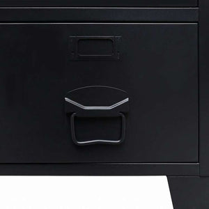 vidaXL 洋服ダンス 金属製 インダストリアル調 67x35x107cm ブラック家具 キャビネット&収納 戸棚・ワードローブ(代引不可)