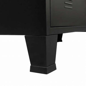 vidaXL 引き出しキャビネット 金属製 インダストリアル調 78x40x93cm ブラック家具 キャビネット&収納 ドレッサー(代引不可)