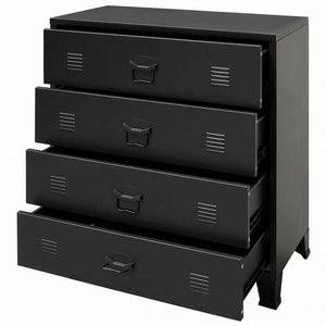 vidaXL 引き出しキャビネット 金属製 インダストリアル調 78x40x93cm ブラック家具 キャビネット&収納 ドレッサー(代引不可)